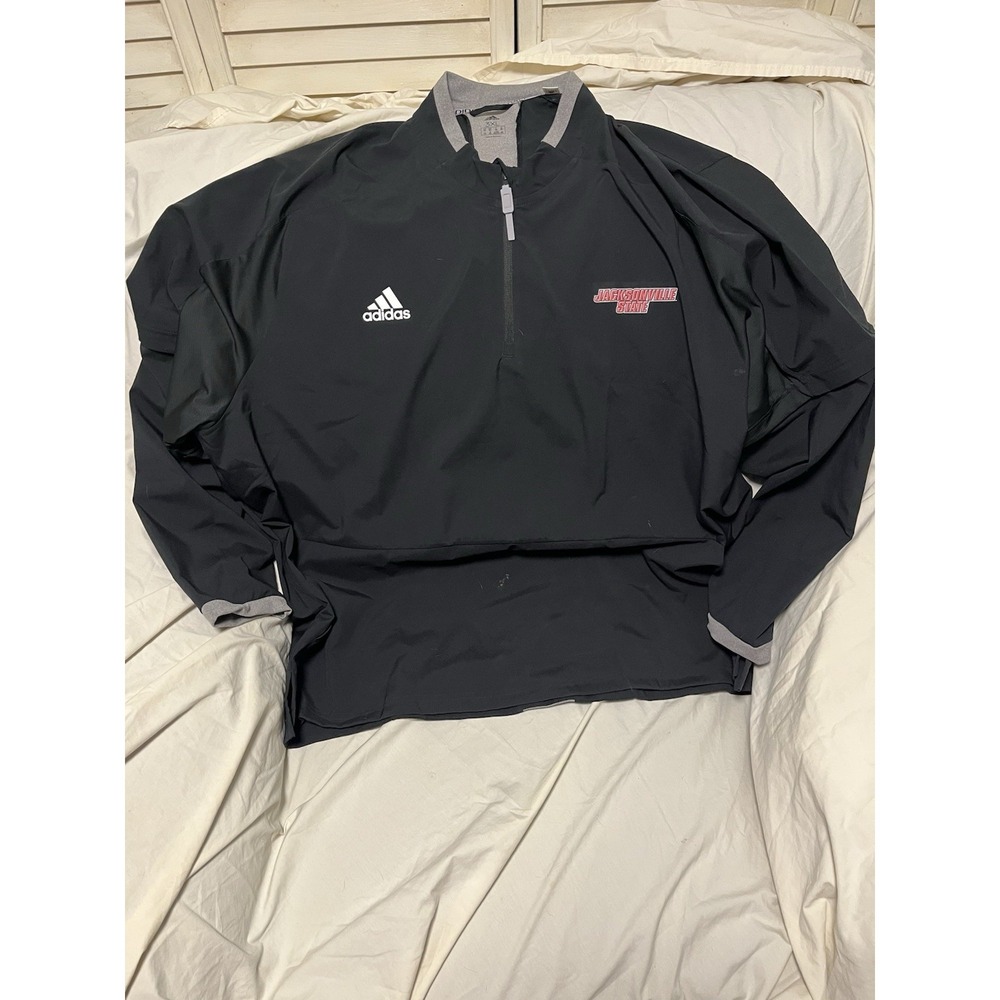 Adidas Jacksonville State Gamecocks 1/4 Zip Pullover Jacket Mens 3XL Black